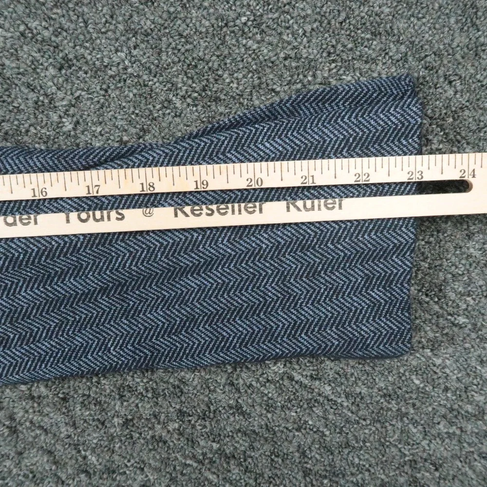 Brooks Brothers Blazer Mens 40S Blue Herringbone Regent Fit Linen Blend Stretch
